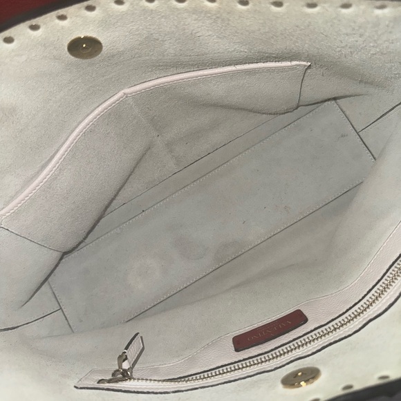 “Authentic”💟Valentino Garavani White Studded Tote Bag - Picture 4 of 11